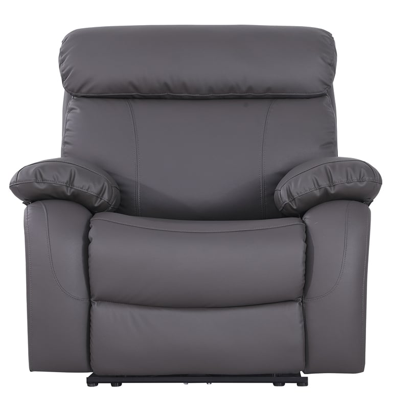 Alexent Leather Recliner Armchair Power Lift Reclining Sofa Theater Couch Gray