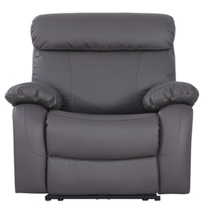 alexent leather recliner armchair power lift reclining sofa theater couch gray