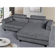 Alexent Sectional Sofa Deep Seat Couch Fabric Sleeper Chaise Couch Gray