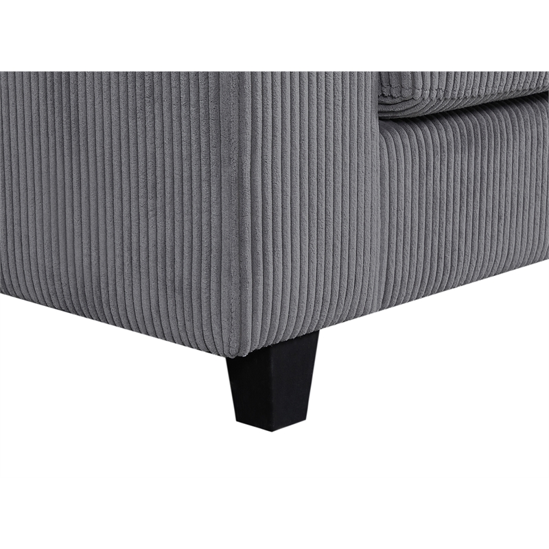 Alexent Sectional Sofa Deep Seat Couch Fabric Sleeper Chaise Couch Gray