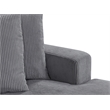 Alexent Sectional Sofa Deep Seat Couch Fabric Sleeper Chaise Couch Gray