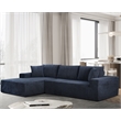 Deep Sofa Couch Blue Chenille Fabric Sofa Bed 108