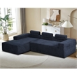 Deep Sofa Couch Blue Chenille Fabric Sofa Bed 108
