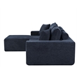 Deep Sofa Couch Blue Chenille Fabric Sofa Bed 108