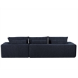 Deep Sofa Couch Blue Chenille Fabric Sofa Bed 108