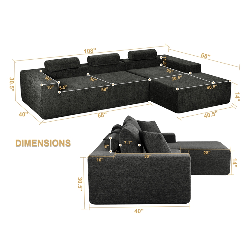 Deep Sofa Sleeper Couch Bed 108