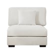 Modular Loveseat with Ottoman Chaise Chenille Wide Couch Sectionals White