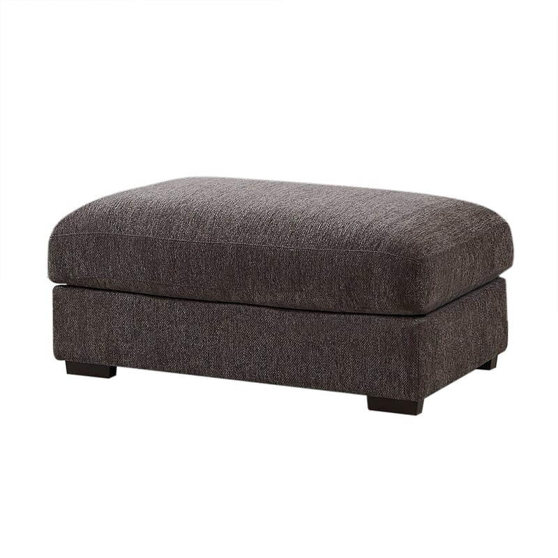Modular Loveseat with Ottoman Chaise Chenille Wide Couch Sectionals Dark Gray