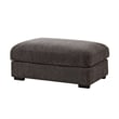 Modular Loveseat with Ottoman Chaise Chenille Wide Couch Sectionals Dark Gray