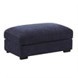 Modular Loveseat with Ottoman Chaise Chenille Extra Wide Couch Sectionals Blue