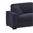 Modular Loveseat with Ottoman Chaise Chenille Extra Wide Couch Sectionals Blue