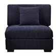 Modular Loveseat with Ottoman Chaise Chenille Extra Wide Couch Sectionals Blue