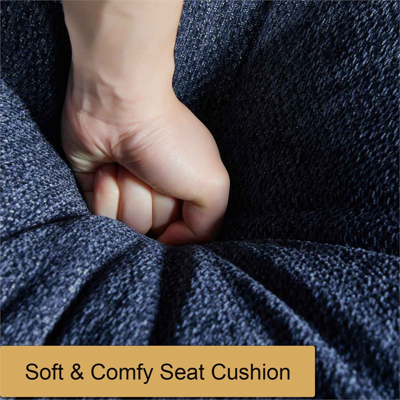 Modern Deep Couch with Chaise L Shape Modular Sectional Sofa Livnig Room Blue