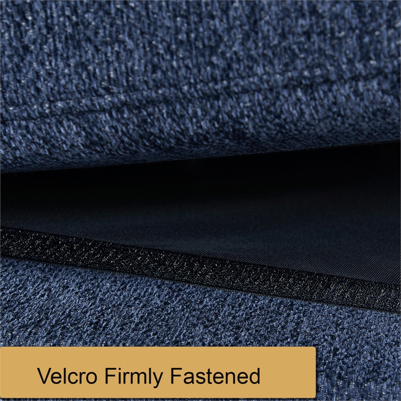 Modern Deep Couch with Chaise L Shape Modular Sectional Sofa Livnig Room Blue