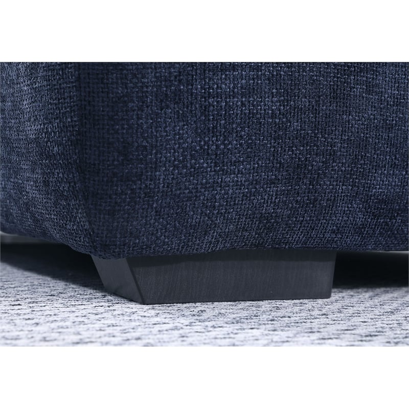 Modular Couch with Chaise Chenille Deep Sectionals with Extra Large Seat Blue