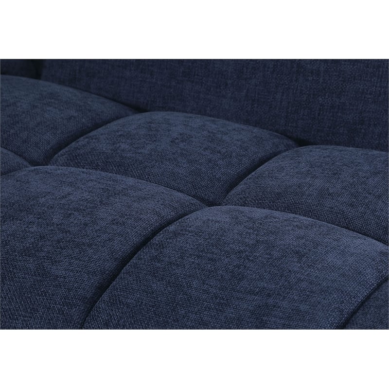 Modular Couch Sofa Chaise Set Chenille Soft Sectionals with Deep Seats Blue