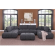 Kingsley 4-Piece Chenille Upholstered Large U-Shape Sectional Dark Gray