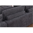 Kingsley 4-Piece Chenille Upholstered Large U-Shape Sectional Dark Gray