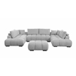 Kingsley 4-Piece Chenille Upholstered Large U-Shape Sectional Light Gray
