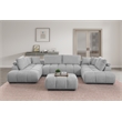 Kingsley 4-Piece Chenille Upholstered Large U-Shape Sectional Light Gray