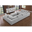 Kingsley 4-Piece Chenille Upholstered Large U-Shape Sectional Light Gray