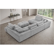 Kingsley 4-Piece Chenille Upholstered Large U-Shape Sectional Light Gray