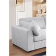 Luis Polyester Upholstered Modern Sectional Sofa Loveseat with Ottoman Gray