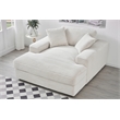 Amelia Polyester Corduroy Comfy Chaise Lounges Sofa Bed With Deep Seat White