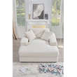 Amelia Polyester Corduroy Comfy Chaise Lounges Sofa Bed With Deep Seat White