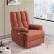 Ada Dual Motor Power Lift Recliner With USB Port Fabric Upholstered Caramel