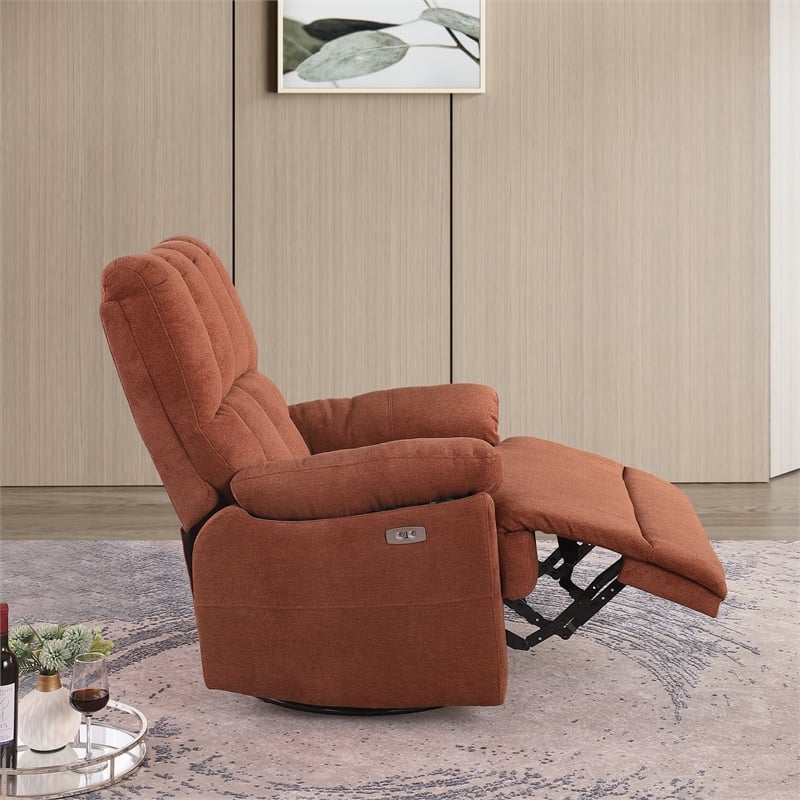 Ada Dual Motor Power Lift Recliner With USB Port Fabric Upholstered Caramel