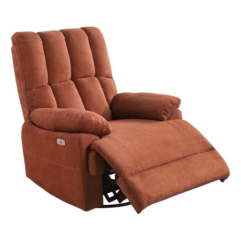 Ada Dual Motor Power Lift Recliner With USB Port Fabric Upholstered Caramel