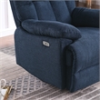 Ada Dual Motor Power Lift Recliner With USB Port Fabric Upholstered Blue
