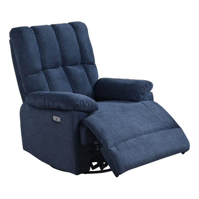 Ada Dual Motor Power Lift Recliner With USB Port Fabric Upholstered Blue