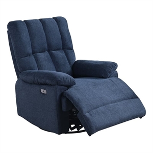 ada dual motor power lift recliner with usb port fabric upholstered blue