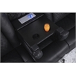 Ollie Faux Leather Electric Recliner W/ Cup Holder & Speaker & USB Charger Black