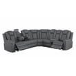 Ollie Faux Leather Electric Recliner W/ Cup Holder & Speaker & USB Charger Gray