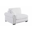 Oliver Polyester Sectional Sofa Couch with Ottoman & Cup holder & Charger White