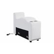 Oliver Polyester Sectional Sofa Couch with Ottoman & Cup holder & Charger White