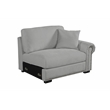 Oliver Polyester Sectional Sofa Couch with Ottoman & Cup holder & Charger Gray