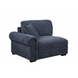 Oliver Polyester Sectional Sofa Couch with Ottoman & Cup holder & Charger Blue