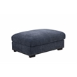 Oliver Polyester Sectional Sofa Couch with Ottoman & Cup holder & Charger Blue