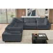 Sally Corduroy Polyester Upholstered Sectional Sofa L-Shape 4-seat Dark Gray