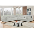 Sally Corduroy Polyester Upholstered Sectional Sofa L-Shape 4-seat Light Gray