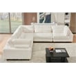Sally Corduroy Polyester Upholstered Sectional Sofa L-Shape 4-seat White
