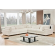 Sally Corduroy Polyester Upholstered Sectional Sofa L-Shape 4-seat White