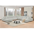 Sally Corduroy Polyester Upholstered Sectional Sofa 7-seat 2 ottomans Light Gray