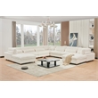 Sally Corduroy Polyester Upholstered Sectional Sofa 7-seat 2 ottomans White