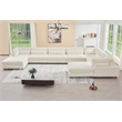 Sally Corduroy Polyester Upholstered Sectional Sofa 7-seat 2 ottomans White