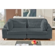 Sally Corduroy Polyester Upholstered Modular Sectional Sofa Loveseat Dark Gray